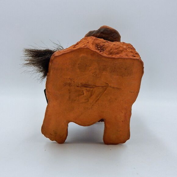 NyForm Troll Man On Rock Thinking #170 Norway Handmade 7 Inch Folk Art Disc - Picture 10 of 11